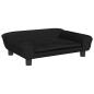 Preview: Hundebett Schwarz 70x48x22 cm Samt