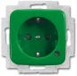 Preview: ARDEBO.de Busch-Jaeger 20 EUCBL-13-212 SCHUKO Steckdosen-Einsatz mit LED Kontrolllicht. Duro 2000 Si, grün (2CKA002013A5466)