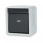 Preview: Gira 010630 Wippschalter, 10 A, 250 V~, Universal Aus Wechselschalter, Wassergeschützt Aufputz System IP 44, grau