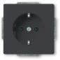 Preview: ARDEBO.de Busch-Jaeger 20 EUCRB-81 SCHUKO Steckdosen-Einsatz ohne Spreize, future linear, Safety+, anthrazit (2CKA002013A5437)