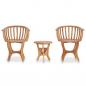 Preview: ARDEBO.de - 3-tlg. Garten-Bistro-Set Teak Massivholz