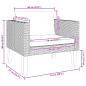 Preview: 1-Sitzer-Gartensofa mit Auflagen Poly Rattan Schwarz