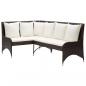 Preview: ARDEBO.de - Garten-Ecksofa 2-tlg. Poly Rattan Braun