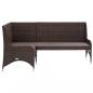 Preview: Garten-Ecksofa 2-tlg. Poly Rattan Braun
