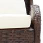 Preview: Garten-Ecksofa 2-tlg. Poly Rattan Braun