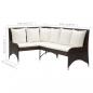 Preview: Garten-Ecksofa 2-tlg. Poly Rattan Braun