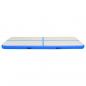 Preview: Aufblasbare Gymnastikmatte mit Pumpe 400x100x15 cm PVC Blau