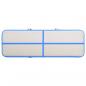 Preview: Aufblasbare Gymnastikmatte mit Pumpe 400x100x15 cm PVC Blau
