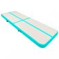 Preview: Aufblasbare Gymnastikmatte mit Pumpe 400x100x15 cm PVC Grün