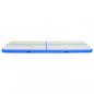 Preview: Aufblasbare Gymnastikmatte mit Pumpe 600x100x15 cm PVC Blau
