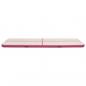 Preview: Aufblasbare Gymnastikmatte mit Pumpe 700x100x15 cm PVC Rosa