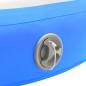 Preview: Aufblasbare Gymnastikmatte mit Pumpe 100x100x20 cm PVC Blau