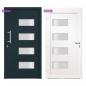 Preview: Haustür Aluminium und PVC Anthrazit 100x200 cm 
