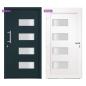 Preview: Haustür Aluminium und PVC Anthrazit 110x210 cm  