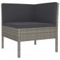 Preview: ARDEBO.de - 9-tlg. Garten-Lounge-Set mit Auflagen Poly Rattan Grau