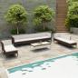Preview: 10-tlg. Garten-Lounge-Set mit Auflagen Poly Rattan Braun