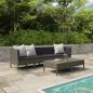 Preview: 6-tlg. Garten-Lounge-Set mit Auflagen Poly Rattan Grau