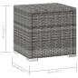 Preview: 3-tlg. Garten-Sonnenliegen mit Teetisch Poly Rattan Grau