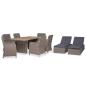 Preview: 9-tlg. Garten-Essgruppe Poly Rattan Braun  