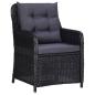 Preview: 11-tlg. Garten-Essgruppe Poly Rattan Schwarz