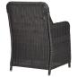 Preview: 7-tlg. Garten-Essgruppe Poly Rattan Schwarz