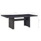 Preview: 9-tlg. Garten-Essgruppe Poly Rattan Schwarz