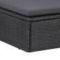 Preview: 9-tlg. Garten-Essgruppe Poly Rattan Schwarz