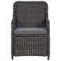 Preview: 9-tlg. Garten-Essgruppe Poly Rattan Schwarz