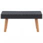 Preview: Garten-Couchtisch Poly Rattan Schwarz