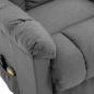 Preview: Massagesessel mit Aufstehhilfe Hellgrau Stoff