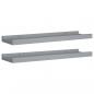 Preview: Bilderleisten 2 Stk. Grau 40x9x3 cm MDF