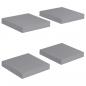 Preview: Schweberegale 4 Stk. Grau 23x23,5x3,8 cm MDF