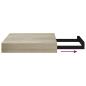 Preview: Schwebende Wandregale 4 Stk. Eichefarben 23x23,5x3,8cm MDF