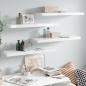 Preview: ARDEBO.de - Schweberegale 4 Stk. Hochglanz-Weiß 80x23,5x3,8 cm MDF