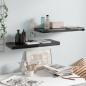 Preview: ARDEBO.de - Schweberegale 2 Stk. Hochglanz-Schwarz 60x23,5x3,8 cm MDF