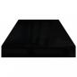 Preview: Schweberegale 2 Stk. Hochglanz-Schwarz 60x23,5x3,8 cm MDF