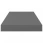 Preview: Schweberegale 4 Stk. Hochglanz-Grau 50x23x3,8 cm MDF