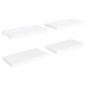 Preview: Schwebende Wandregale 4 Stk. Weiß 50x23x3,8cm MDF