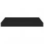 Preview: Schweberegale 4 Stk. Schwarz 50x23x3,8 cm MDF