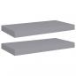 Preview: Schweberegale 2 Stk. Grau 50x23x3,8 cm MDF