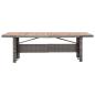 Preview: Gartentisch 240x90x74 cm Poly Rattan und Massivholz Akazie