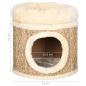 Preview: Katzenhaus mit Luxuriösem Katzenbett 33 cm Seegras