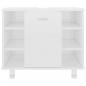 Preview: Badezimmerschrank Hochglanz-Weiß 60x32x53,5 cm Holzwerkstoff
