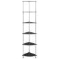 Preview: Regal mit 6 Ablagen Schwarz 30x30x160 cm Hartglas