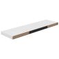 Preview: Schweberegale 2 Stk. Hochglanz-Weiß 90x23,5x3,8 cm MDF