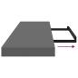 Preview: Schwebendes Wandregal Hochglanz-Grau 90x23,5x3,8 cm MDF