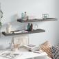 Preview: ARDEBO.de - Schweberegale 2 Stk. Hochglanz-Grau 90x23,5x3,8 cm MDF