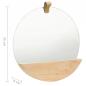 Preview: Wandspiegel Kiefer Massivholz 35 cm