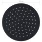 Preview: Regenbrause Edelstahl 20 cm Rund Schwarz