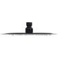 Preview: Regenbrause Edelstahl 20 cm Rund Schwarz
